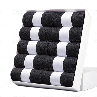 5/10 Pairs Men'S Cotton Blend Socks Black Business Men Socks Soft Breathable Summer Winter for Male Socks plus Size (6.5-14)