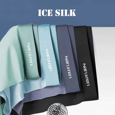 4Pcs Boxer Shorts Men'S Ice Silk Underwear Cool Underpants Breathable Sexy Thin Panties U Convex Lingerie Wholesale Lots L-6XL